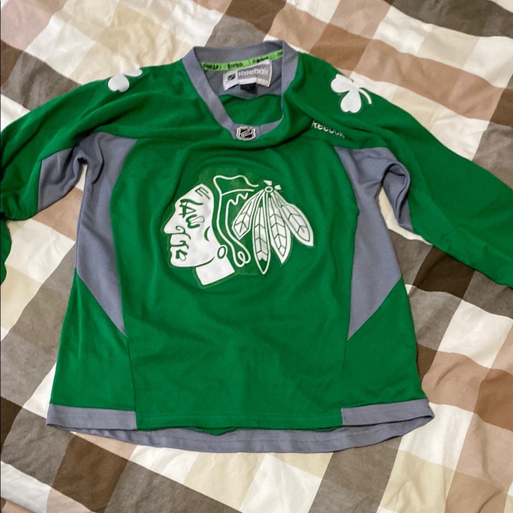 Reebok Kids Green Hockey Jersey